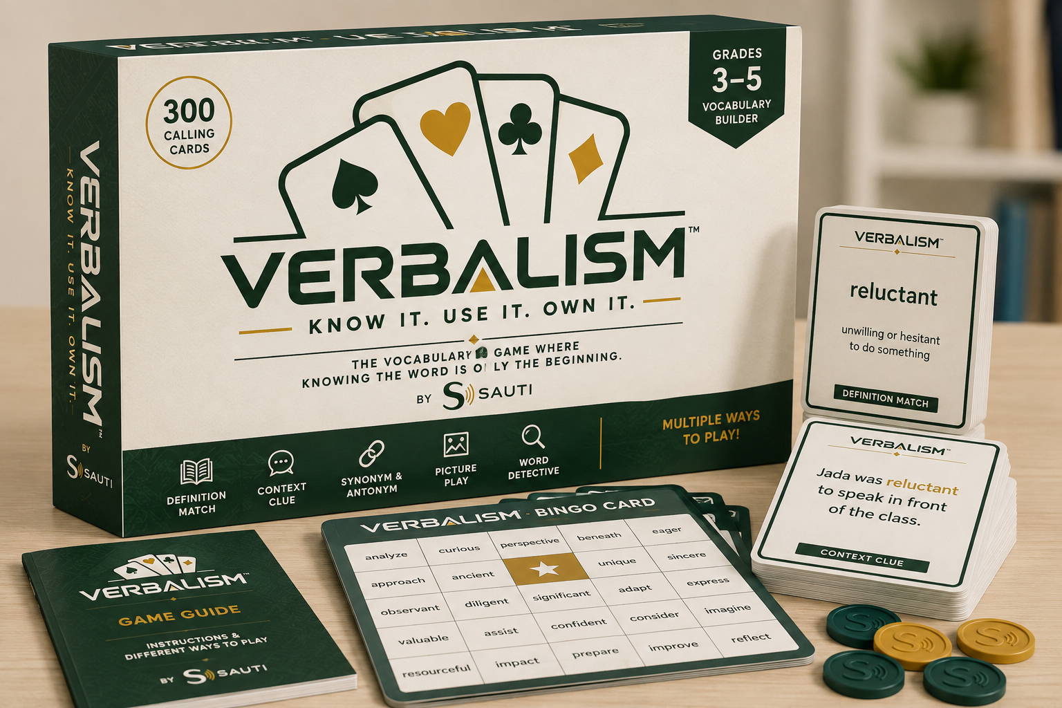 Verbalism vocabulary game mockup